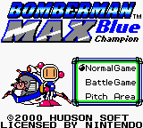 Bomberman Max: Ain title screen for GameBoy Color